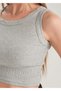 Women's Fitted/Wide Ribbed Halter Neck Ribbed Stretch Knitted Crop Blouse - 2