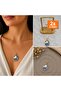 Necklace Steel Blue Minimal Elegance