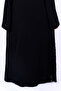 Black Hand-Beaded Abaya with Side Embroidery - 6