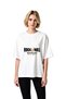 Women's Oversize Rock Music Printed T-Shirt 100% Cotton Relaxed Fit Street Style Casual Modern Stylish Elegant