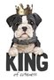 Women's Oversize Graphic Printed T-Shirt Cute Dog Carrying a Crown Pet Design Casual Comfortable - 3