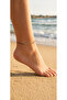 Gold Beaded Black String Minimal Anklet