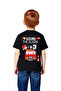 Boys' Firefighter Themed Printed Short Sleeve T-Shirt Third Age Birthday Party Casual Comfortable
