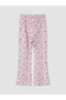 Lcw Kids Ecru Elastic Waist Floral Girls' Leggings 2-Piece - 3