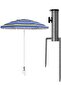 Ground spike parasol anchor, adjustable, for beach/garden/sand.