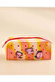 Pink 3-Charms Silicone Pencil Case