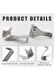 20 Metal Photo Hooks, Seamless Silver - 5