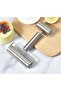 Mini stainless steel rolling pin, non-stick coating, suitable for pizza and cake, silver. - 2
