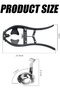 Stainless steel egg opener, automatically separates egg yolks, a creative kitchen gadget, black. - 2