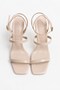 Lunea Women's Three-Stripe Thin Heel Patent Leather Heeled Shoes 11cm - 7