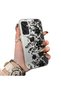 Samsung Galaxy M15 Compatible Elegant Black Lace Flower Pattern Case, High Quality Matte Phone Case - 2