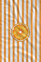 Retro Orange Striped Orange Slice Patterned 70X150 Beach Towel - Digital Printed Bath Towel - 3