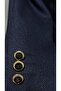 Men's Navy Blue Slim Fit Double Breasted Blazer Jacket - 4