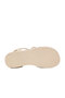Cream Genuine Leather Elastic Band Thick Soft Comfortable Sole Women's Sandals B121 Z - 5