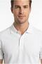 Men's White Regular Fit Polo Collar 70% Cotton Plain T-Shirt Non-Curling Collar Short Sleeve Polo Collar T-Shirt - 4