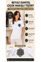 Women's Lace Embroidered Lycra Combed Cotton Short Sleeve T-Shirt - 2