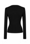 Long Sleeve Black Women's Blouse 4451 - 3