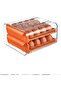Organizer Box, Transparent Plastic Egg Storage Box Anti-Drop Food Storage Container Refrigerator Dra - 2