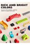 173PCS Fire Station Big Building Blocks Construction Playset for Ages 3+, City Series Multicolor Plastic Fire Rescue Station with 2 Firefighter Figures, 2 Firefighting Vehicles - 5
