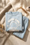 Dino Adventure Embossed Printed Baby Boy Tracksuit Set - Cotton Blue Two-Piece Top and Bottom Set - 5