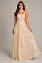 Drapeli Strapless Long Chiffon Evening Dress - 3