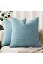 Pack of 2 Soft Textured Throw Decorative Pillow Covers Square Accent Solid Cushion Cover