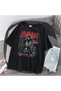 Mi̇ngalondon Nana Printed Black Unisex Oversize T-Shirt - 2