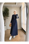 Dilay Striped Belt Detailed Dress - 2