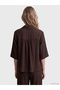 Lcw Vision Brown Oversize Women's Shirt - 4