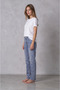Women's Light Blue High Waist Straight Fit Flat Cut 5 Pocket Jeans - 8