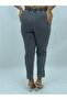 Plus Size Akar Fabric Mom Elastic High Waist Lace-Up Cuff Button Detailed Women's Trousers - 6