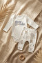 Little Panda Living 100% Cotton Long Sleeve Baby Bodysuit and Panda Patterned Pants 2-Piece Set - Ecru & - 2