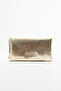 Gold Wallet Bag with Chain Strap and Buckle Women's Crossbody Bag - 2