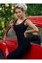 Women's Strappy Deep Round Neck Backless Midi Diver Dress - 3
