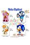 9 Year Old Hedgehog Sonic Balloon Set - 6 Piece Large Size Sonic Themed Foil Balloon Set - 5