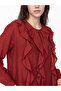Sparkling Choices Tie-Up Roba Collar Ruffle Blouse from Shining Store - 3