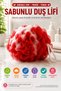 Red Soap Shower Loofah Foaming Bath Loofah with Soap Soft Textured Practical Shower Scrubber Hanging Loofah - 2