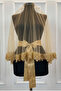 Gold Bridal Veil Set, Glass Beads and Sequin Printed Henna Veil Set 6 Pieces - 6