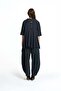 Black Baggy Pants with Stitching Detail 19029 - 5