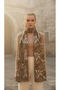 Beige Khaki Paisley Patterned Women's Shawl Ethnic Bohemian Pattern Daily Women's Shawl - 7