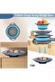 Collapsible Colander, 3-Pack Foldable Kitchen Strainers with Over-Sink Water Draining Tray, Space Sa - 3