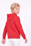 Boy's Printed Kangaroo Pocket Long Sleeve Hooded Sweatshirt - 3