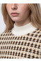 Half Turtleneck Patterned Women's Knitwear Sweater - 3