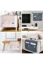 Sofa armrest storage bag - waterproof, non-slip, large capacity - 50cm*90cm - with 6 compartments, can hold remote control and mobile phone (grey) - 3