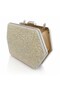 Women's Gold Crystal Complete Colorful Stone Hexagonal Evening Dress Bag Boxed Night Portfolio - 2