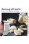Garlic Press Rocker, Heavy Duty Stainless Steel Crusher Mincer, Comfortable Grip Handle Squ - 5