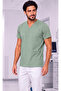Men's Envelope Collar Green, Navy Blue, Black Lycra Belinda Fabric Scrubs Single Top - 7
