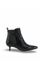 Rhea Flora Women's Pointed Toe Heeled Boots 0012415 3D Printed Black - 7