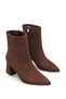 Adara Lia Women's Pointed Toe Heeled Boots 00121650 Brown Suede - 3