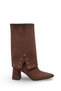 Vega Amara Women's Pointed Toe Heeled Boots 0012721 Brown Suede - 7